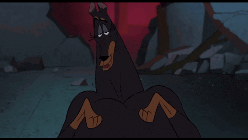 a cartoon drawing of a dog with its mouth open and a red heart in the background