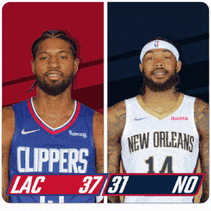 two basketball players from the clippers and the new orleans