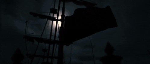 a pirate flag with a skull and crossbones on it is flying in the wind