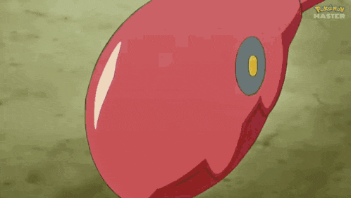 a pokemon master logo is displayed on a purple object