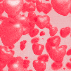 the number 5 is on a pink background with hearts