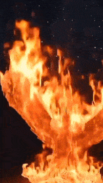a close up of a fireball in the night sky