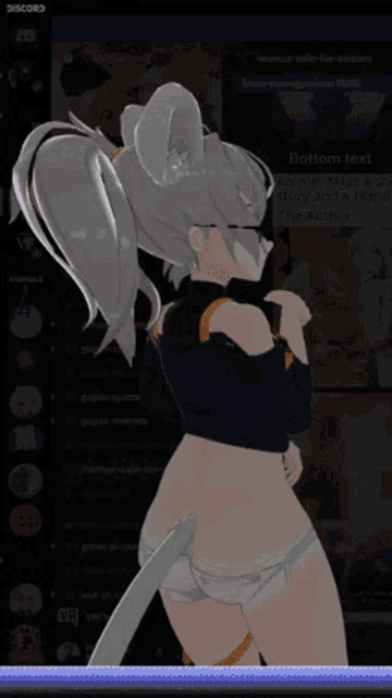 a girl with glasses and bunny ears is on a discord page