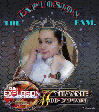 a picture of a woman with the words explosion the explosion fam