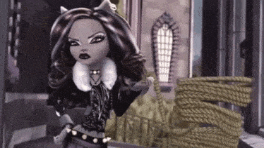a monster high doll is tied up with rope