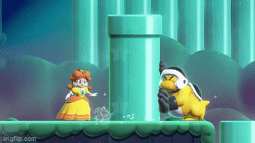 Princess Daisy Super Mario Bros Wonder GIF - Princess Daisy Super Mario Bros Wonder Pushing GIFs