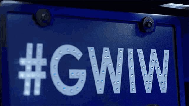 a close up of a license plate that says # gwin