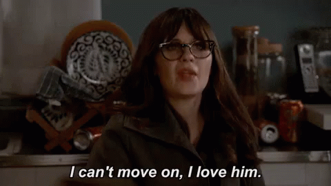 In Love GIF - Zooey Deschanel New Girl I Cant Move On GIFs