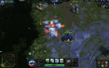 a screenshot of a video game shows a purple explosion