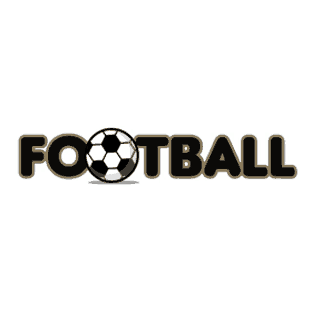 a soccer ball with the word football below it
