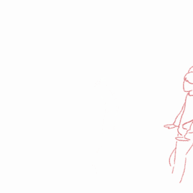a drawing of a person with bunny ears on their ears