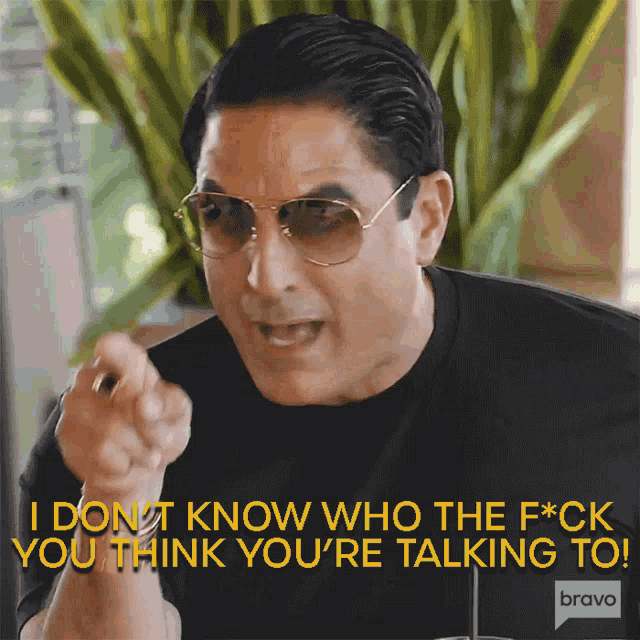 I Dont Know Who The Fuck You Think Youre Talking To Reza Farahan GIF - I Dont Know Who The Fuck You Think Youre Talking To Reza Farahan Shahs Of Sunset GIFs