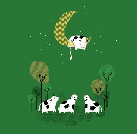 Cows Cow Jumped Over The Moon GIF - Cows Cow Jumped Over The Moon Stuck GIFs