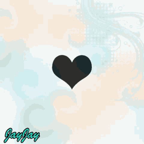 a picture of a heart with the name jay jay on the bottom