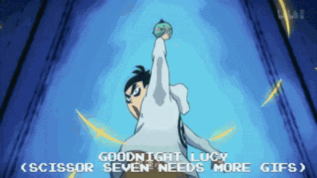scissor seven needs more gifs written on the bottom of the image