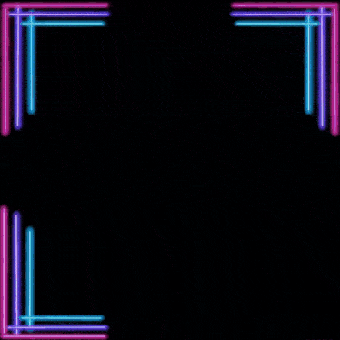 a black background with a purple and blue glowing frame