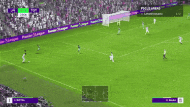 a soccer game is being played with a score of 0-0