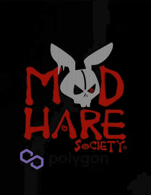 a poster for mad hare society polygon with lightning