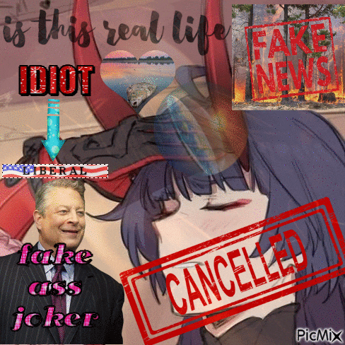 a picture of a man and a girl with the words fake ass joker