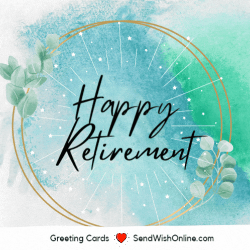 a greeting card that says happy retirement on a green background