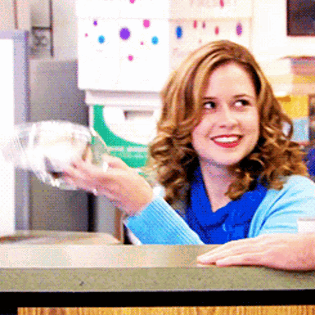 The Office Pam Beesly GIF - The Office Pam Beesly Not Hungry GIFs