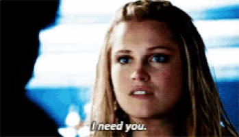 a woman says " i need you " in a close up of her face