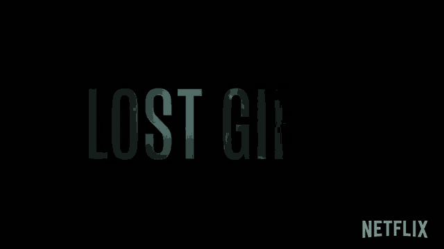 a netflix logo that says lost girls on a black background