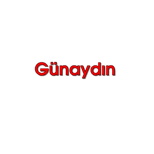 a white background with the word günaydin in red