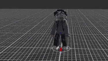 a 3d model of a robot is being created on a black and white checkered surface .