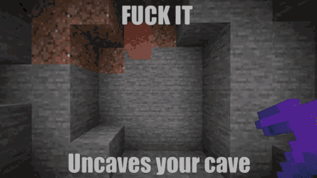 Minecraft Memes Uncave GIF - Minecraft Memes Uncave Cave GIFs