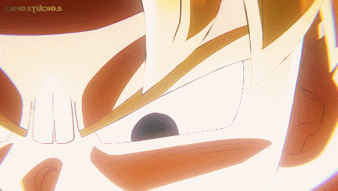 a close up of a cartoon character 's face with the words deio studios written on the bottom
