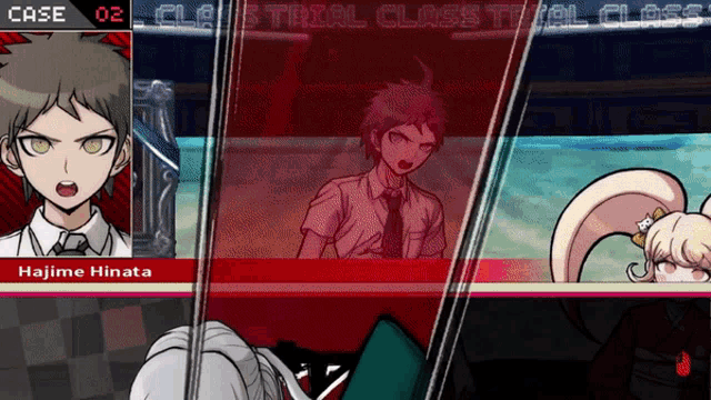 a screenshot of a video game shows a boy named hajime hinata