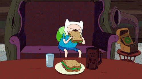 Happy Moments GIF - Eating Sandwich Finn GIFs