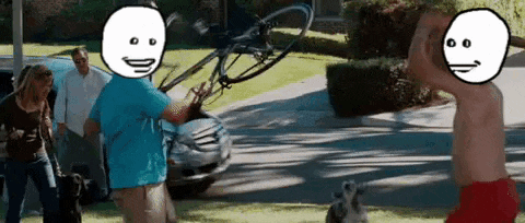 a group of people are standing in front of a car with a bicycle on a rack .