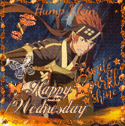 a happy wednesday greeting card with a cartoon character
