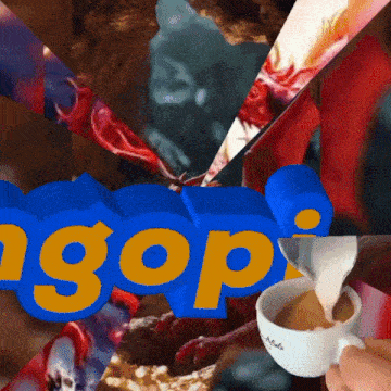 a person is pouring milk into a cup of coffee