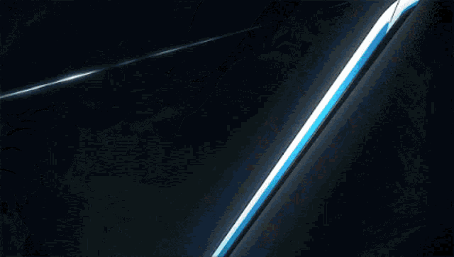 a cartoon drawing of a sword and waves on a black background .
