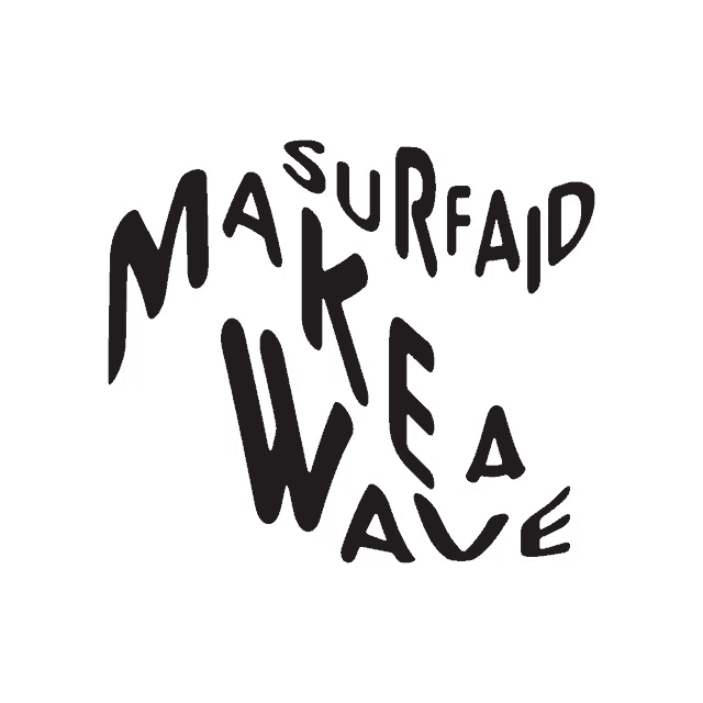 a logo that says surf aid make a wave on it