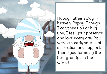 Gnome Father'S Day In Heaven GIF - Gnome Father'S Day In Heaven Missing You Grandfather GIFs