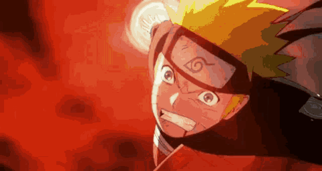 a close up of a cartoon character wearing a helmet with a circle on it .