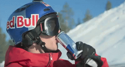 Sip GIF - Red Bull Drinking Skiing GIFs