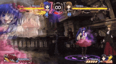 a video game is being played with two girls named rosa and george