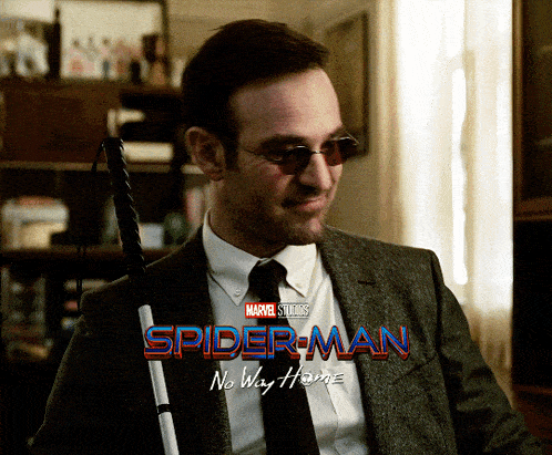 a poster for spider-man no way home shows daredevil