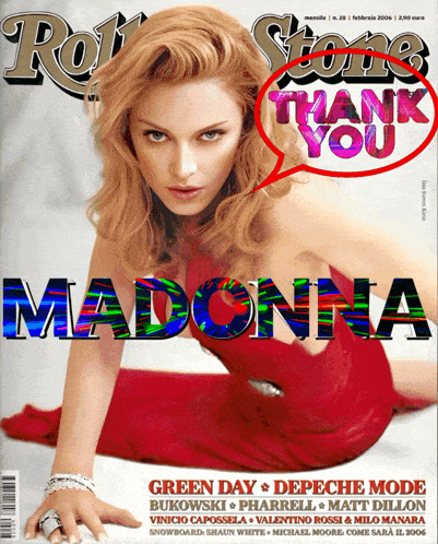 the cover of rolling stone magazine with madonna on the cover