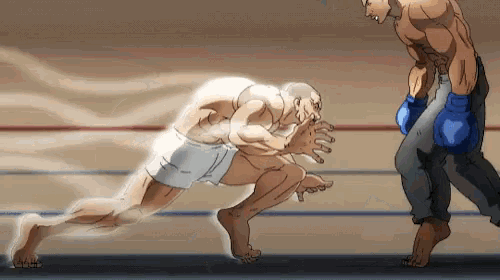 a cartoon of two men in boxing gloves