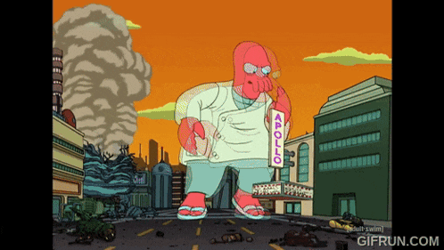 a cartoon character holding a sign that says apollo on it