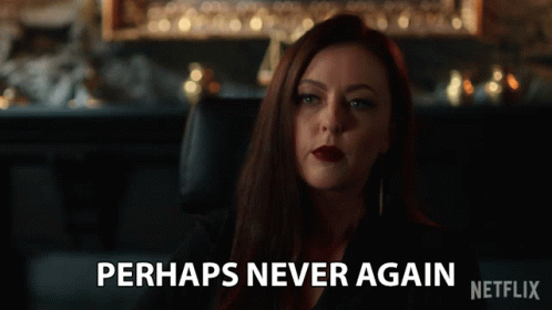 Perhaps Never Again Katharine Isabelle GIF - Perhaps Never Again Katharine Isabelle Versa Stone GIFs