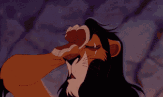scar from the lion king scratches his head with his claws