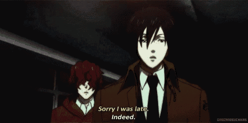a man in a suit says sorry i was late .. indeed
