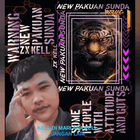 a picture of a man with a tiger and the words new pakuan sunda